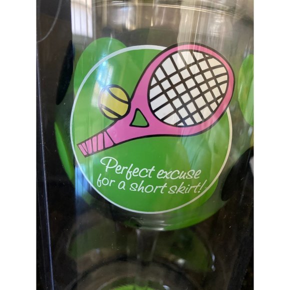 Mud Pie, Swingers 9" Polka Dot Wine Glass, The Perfect Serve, NIB - Picture 2 of 8